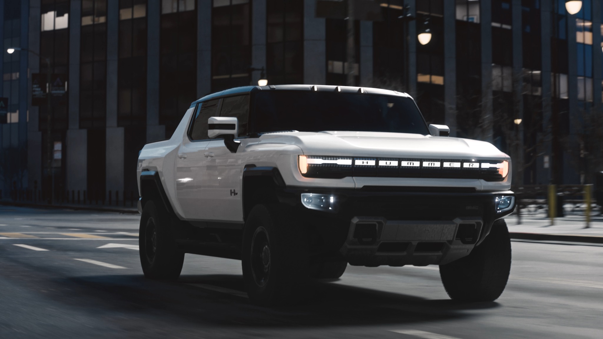 HUMMER EV in final virtual city environment