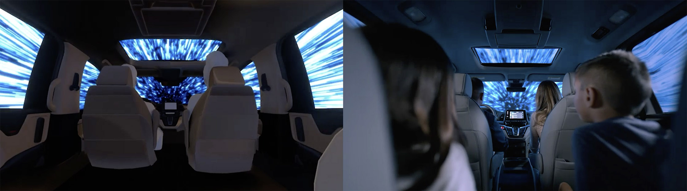 Honda Odyssey previs and matching live-action frame